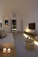 32-inch flat-screen TV with satellite channels, LCD TV, DVD player