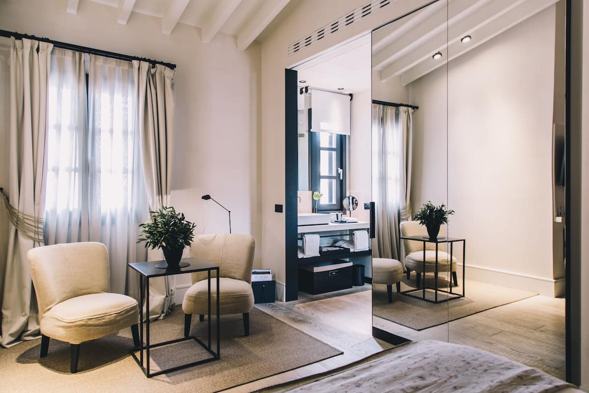 double room | bathroom | designer toiletries, hair dryer, bathrobes, slippers