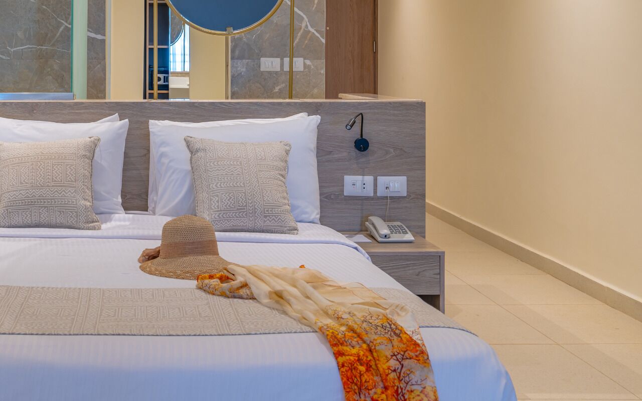 premium room, sea view | 1 bedroom, in-room safe, desk, blackout curtains