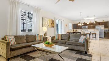 Private Home, 7 Bedroom, Pool, Lake View | Living room | 32-inch flat-screen TV with cable channels, TV, table tennis