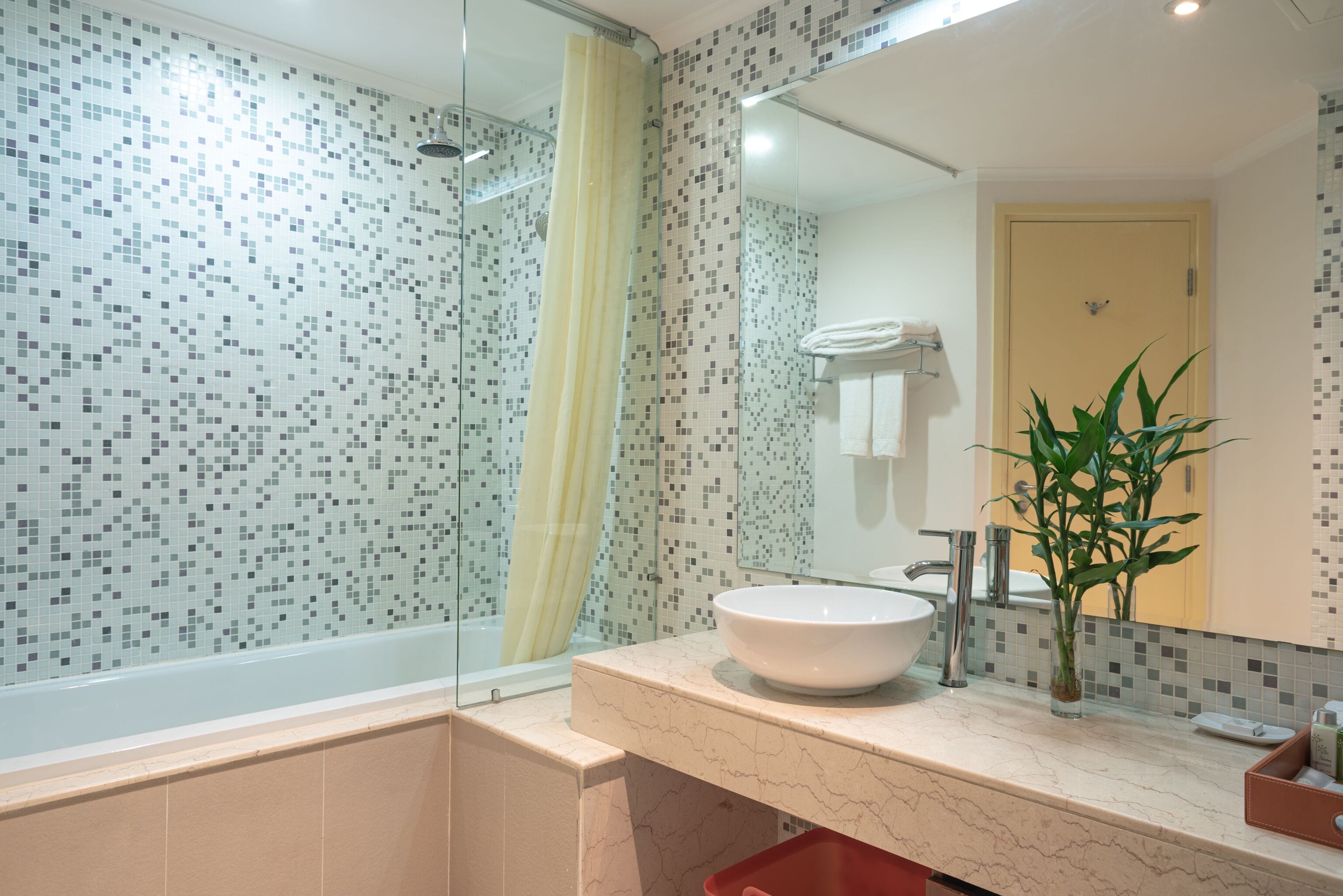 three-bedroom condo | bathroom | free toiletries, hair dryer, bathrobes, slippers