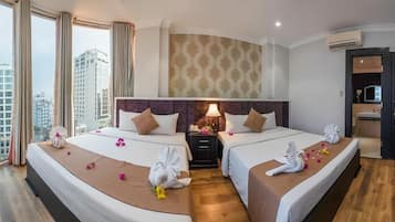 Quadruple Room, City View | 2 bedrooms, premium bedding, down duvets, minibar