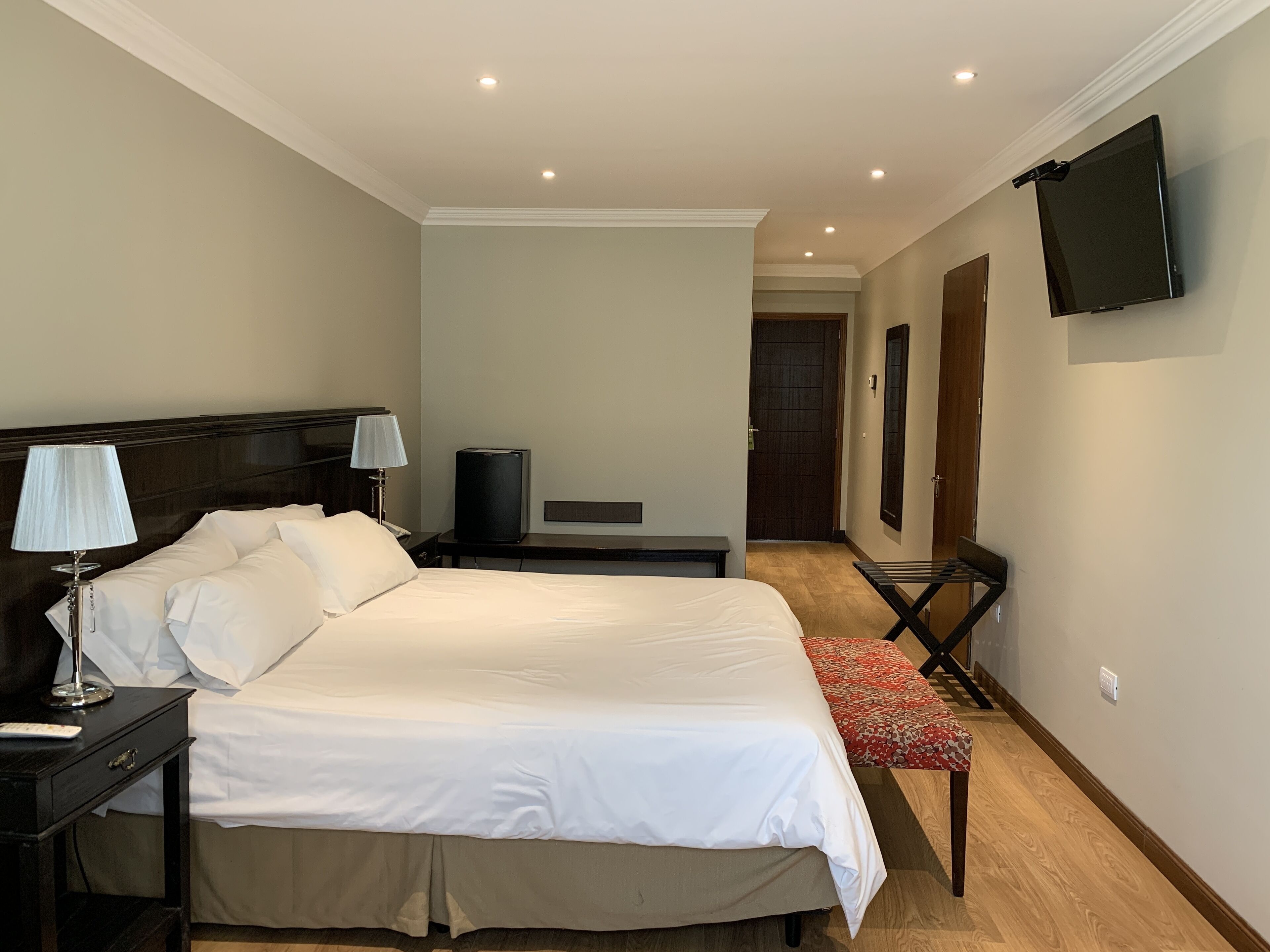 Literie de qualité supérieure, couette en duvet d'oie, minibar