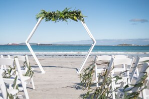 Outdoor wedding area