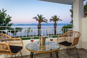 Habitación Deluxe, 1 habitación, para no fumadores, vista al mar | Vista del balcón