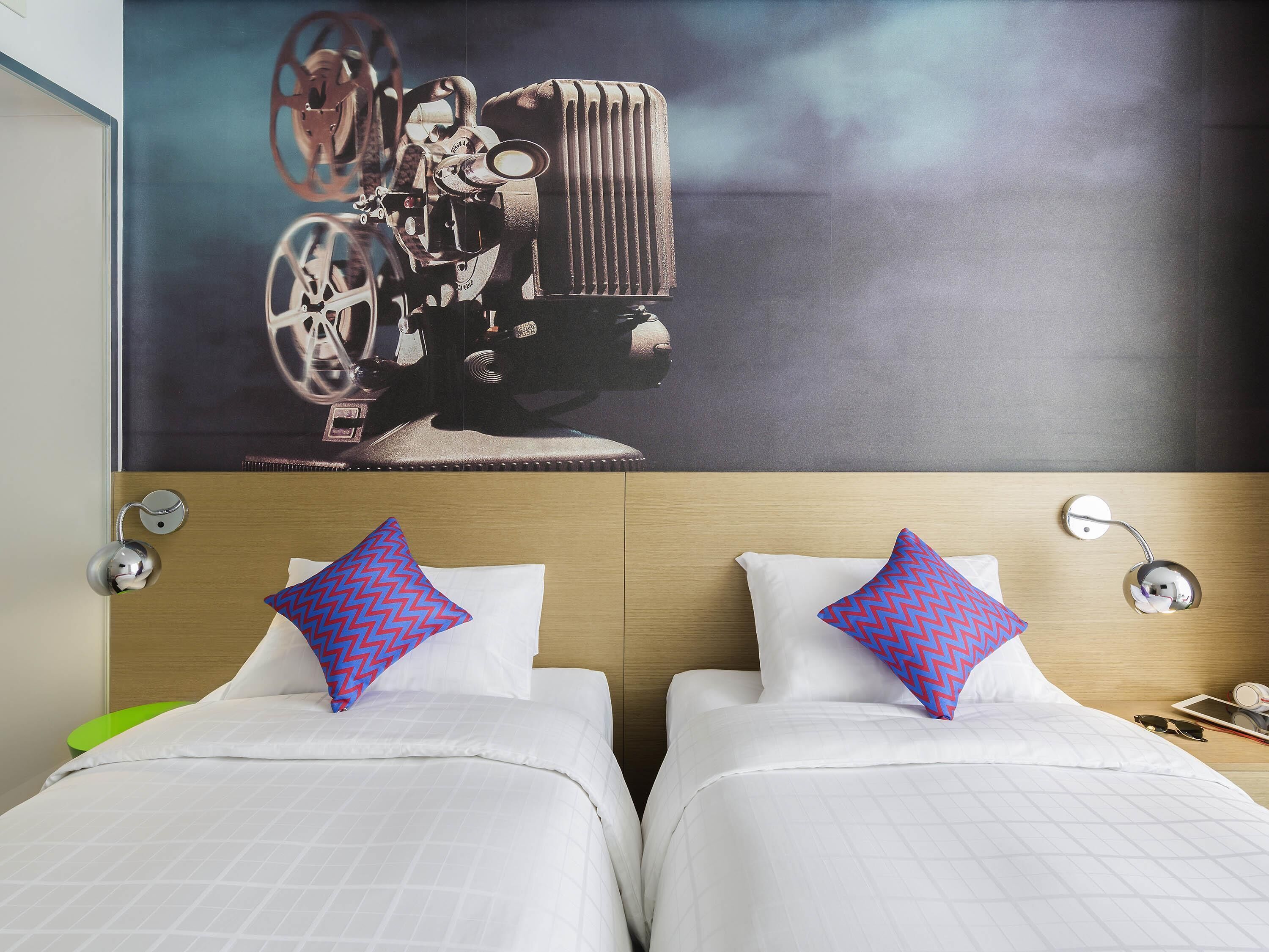 standard room, 2 single beds | in-room safe, desk, laptop workspace, blackout curtains