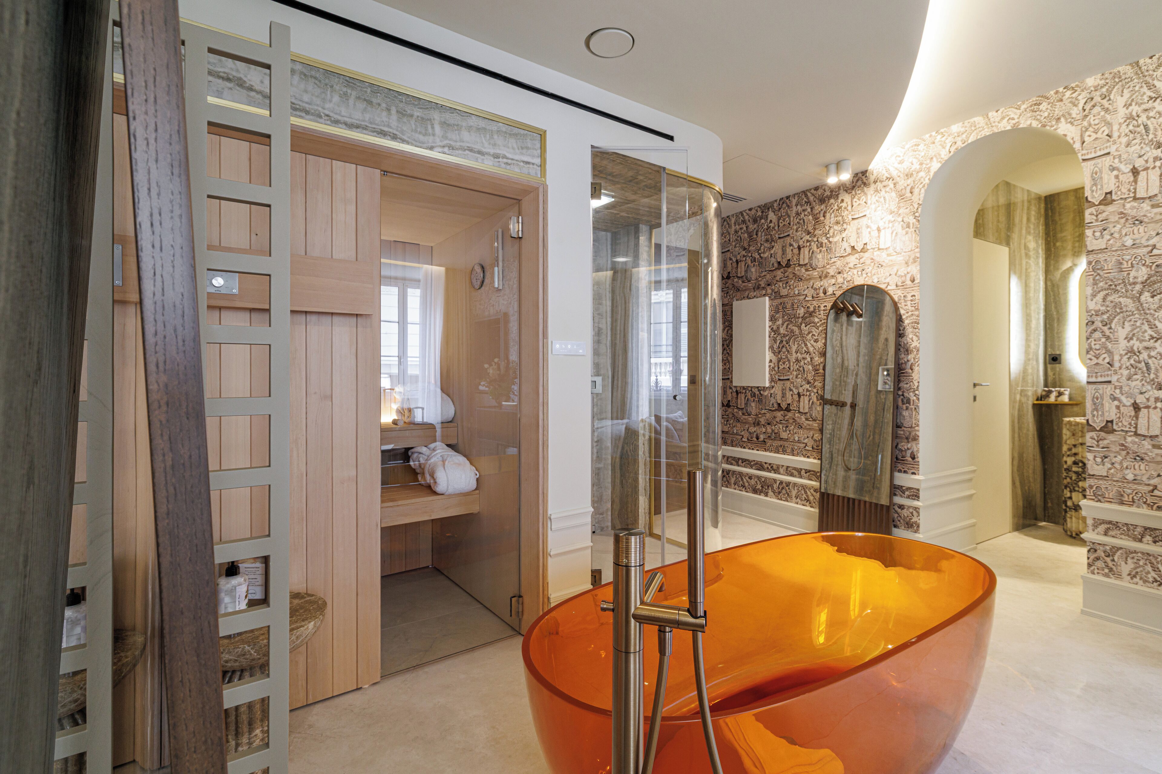 Suite Sauna Hammam | Salle de bain | Articles de toilette gratuits, sèche-cheveux, serviettes fournies, savon