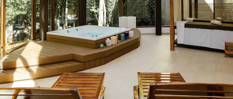 Sauna, hot stone massages, Swedish massages, facials, reflexology