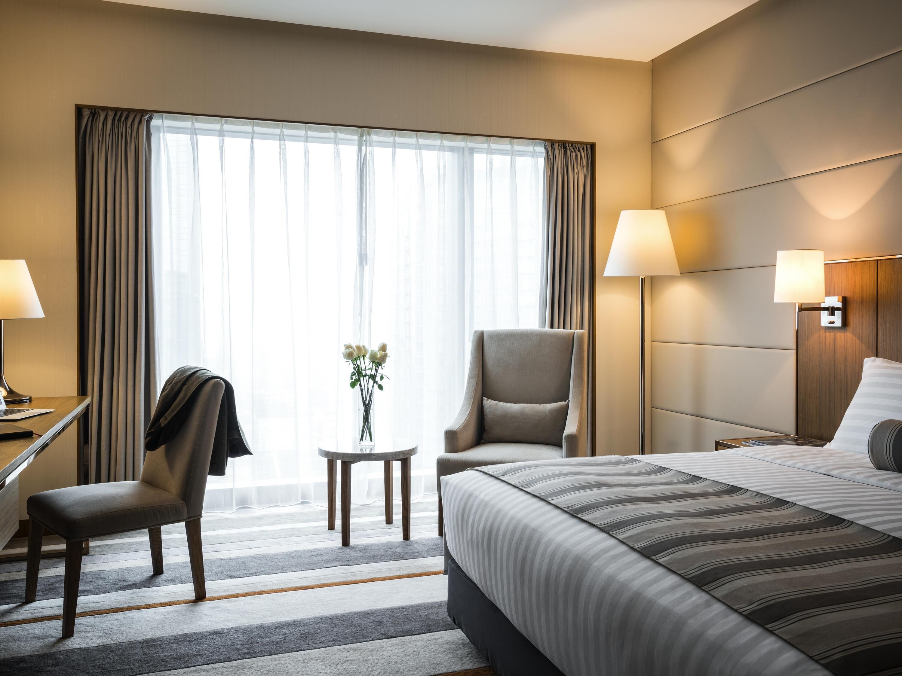 Premium King Roon with City View | Free minibar items, in-room safe, desk, laptop workspace