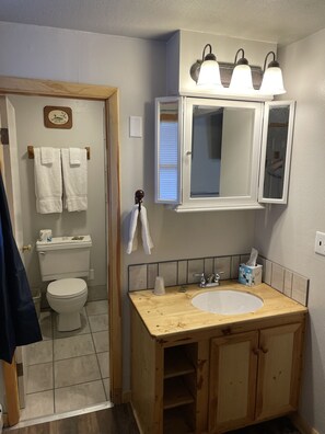 Single Room, 1 King Bed, Non Smoking, Ground Floor | Bathroom | Free toiletries, hair dryer, towels, soap - Rio Grande Motel (Monte Vista)