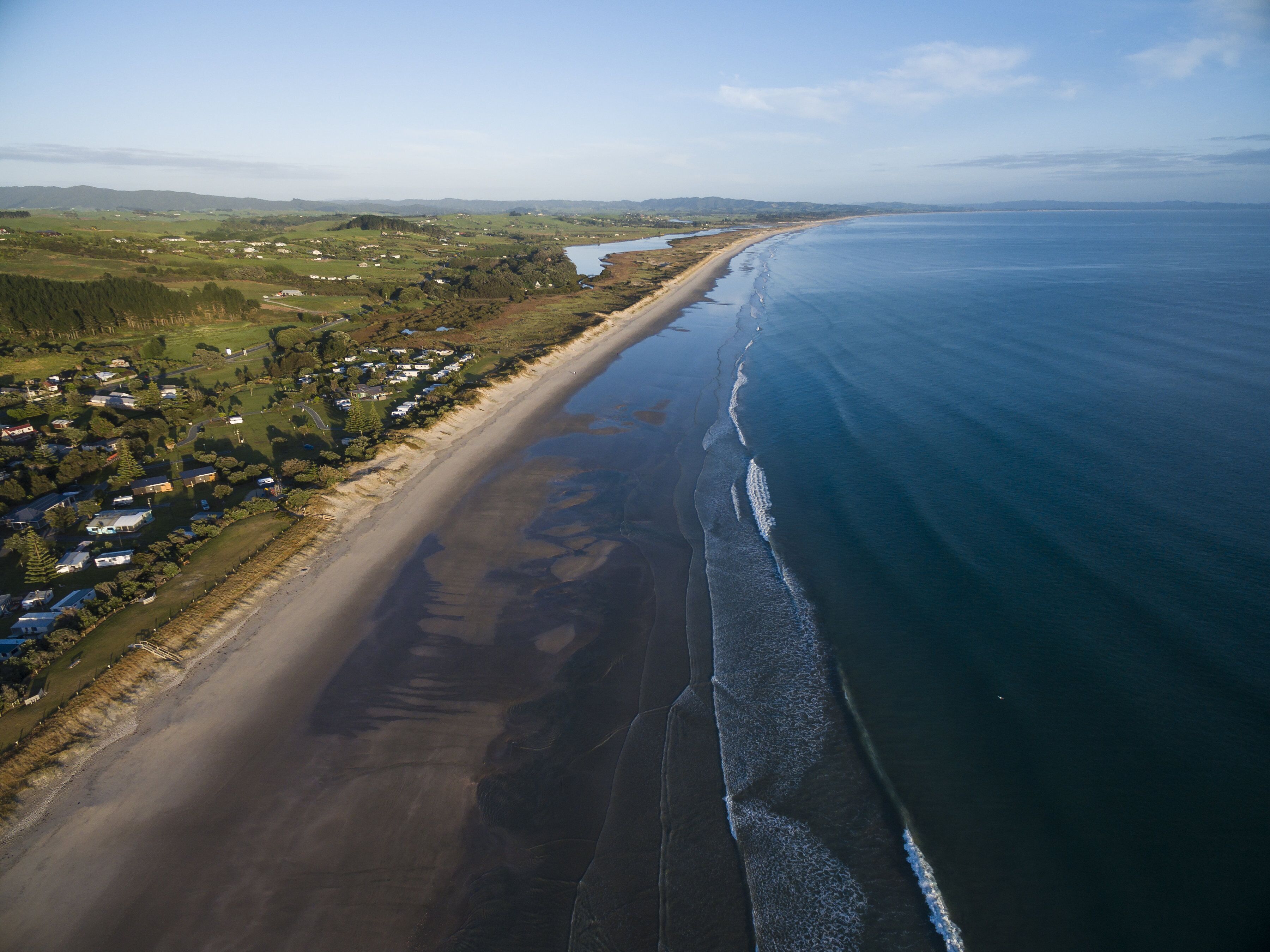 On the beach, fishing