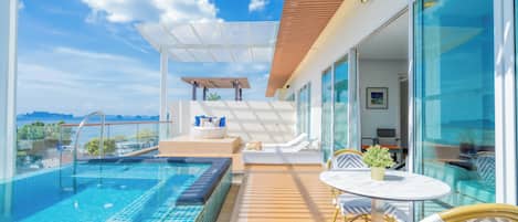 Pelican Luxury Ocean View Pool Villa 3 Bedrooms | Terrasse/Patio