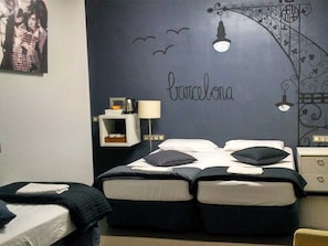 Double Room, Private Bathroom | Soundproofing, iron/ironing board, free WiFi, bed sheets - Don Moustache Hostel (Barcelona)