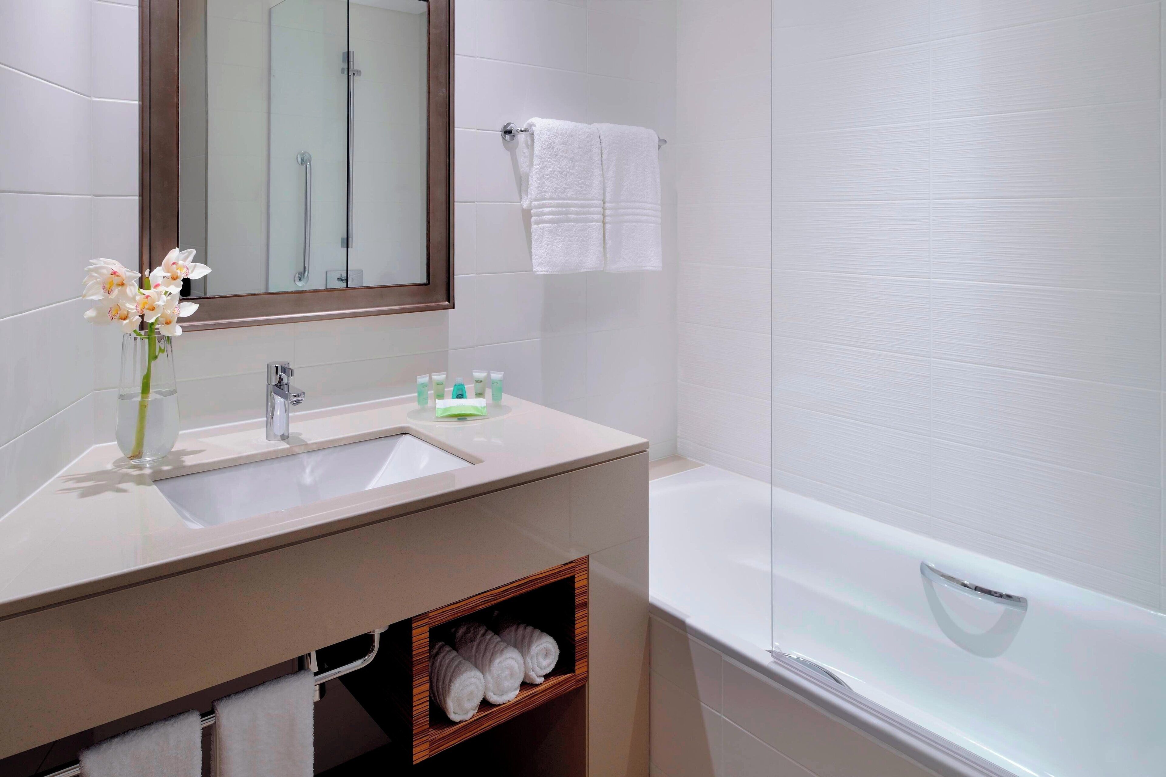 free toiletries, hair dryer, bathrobes, slippers