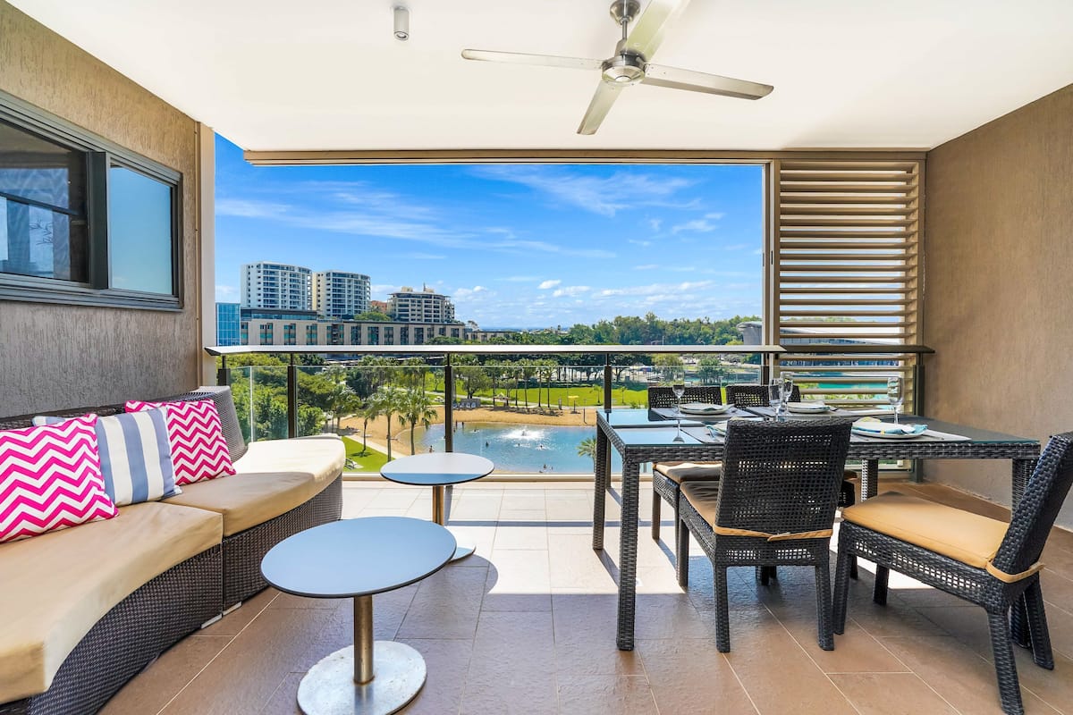 Appartamento Luxury, 2 camere da letto, vista laguna | Terrazza/patio