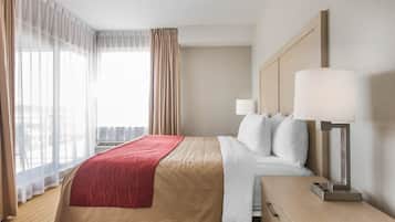 Desk, blackout curtains, iron/ironing board, rollaway beds