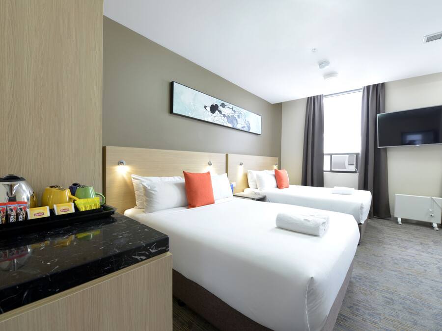 Room, 2 Double Beds (Accessible) | In-room safe, blackout drapes, cribs/infant beds, free WiFi