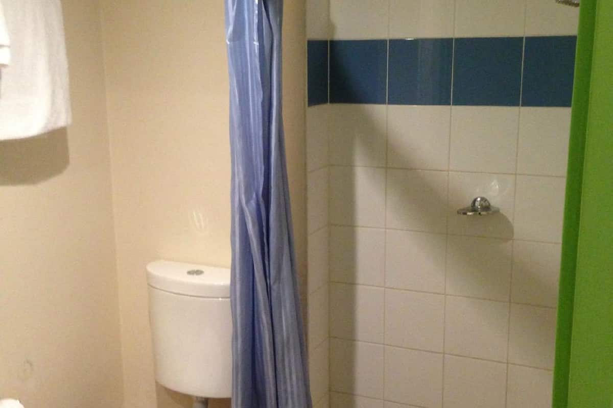 shower, eco-friendly toiletries, hair dryer, towels