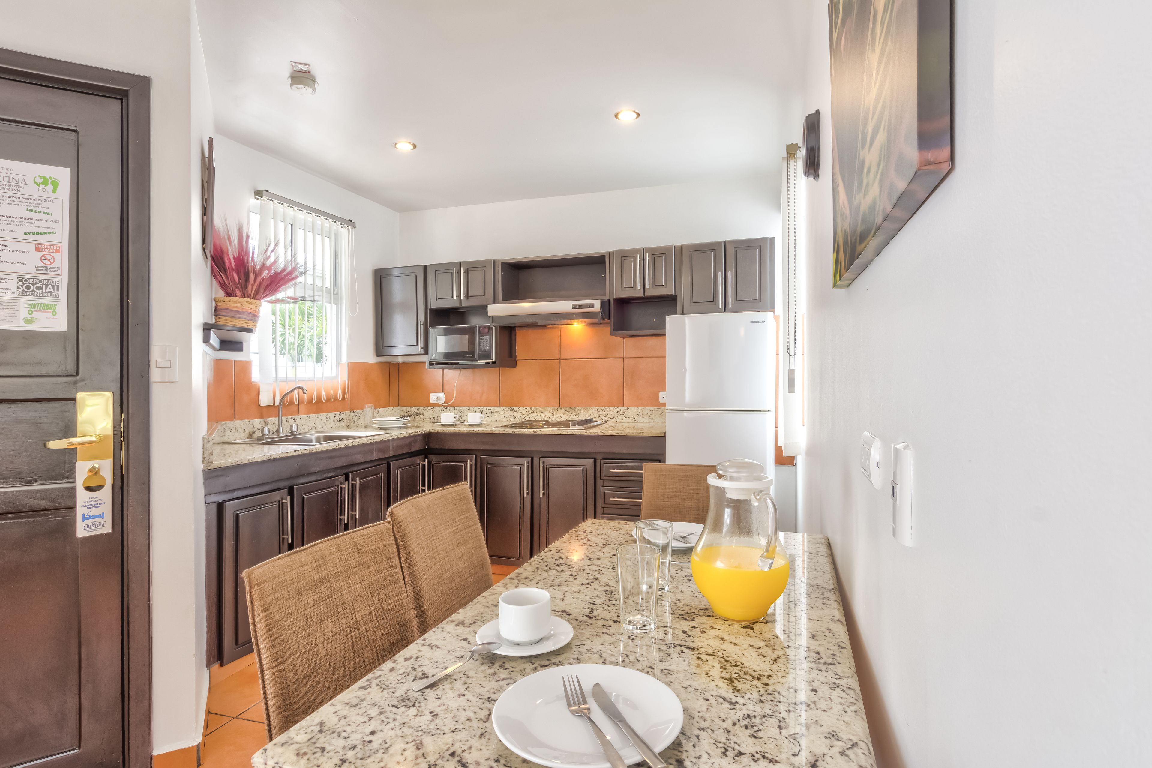 Duplex Suite | Private kitchen | Coffee/tea maker, fridge, microwave, stovetop