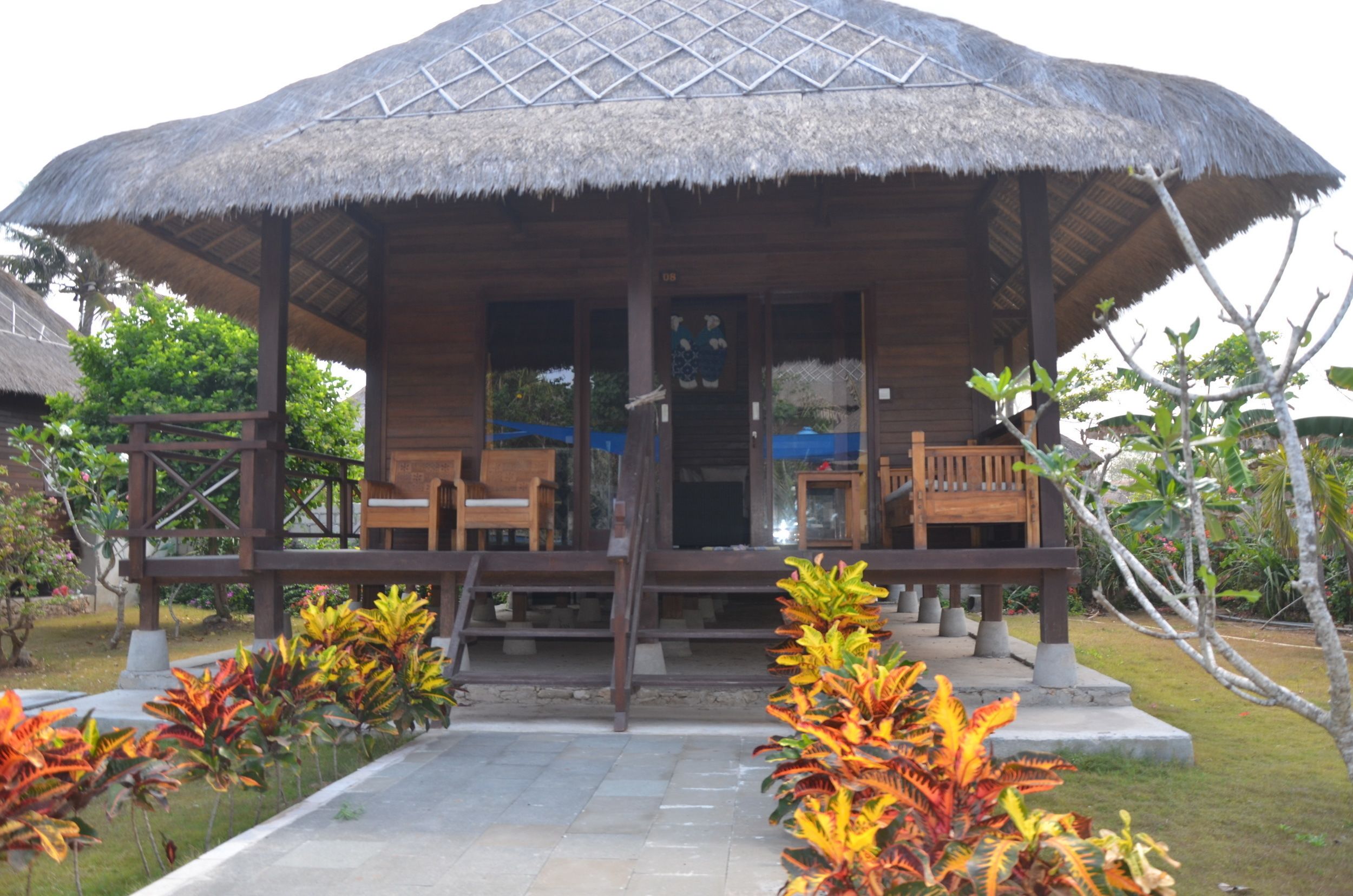 one bedroom bungalow pool view | terrace/patio