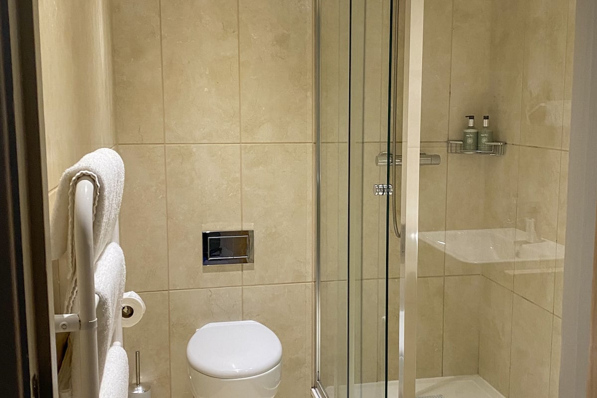 economy double room | bathroom | combined shower/bathtub, free toiletries, towels
