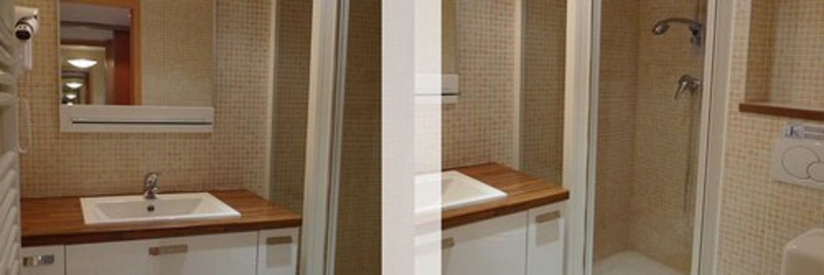 combined shower/bathtub, free toiletries, hair dryer, bathrobes