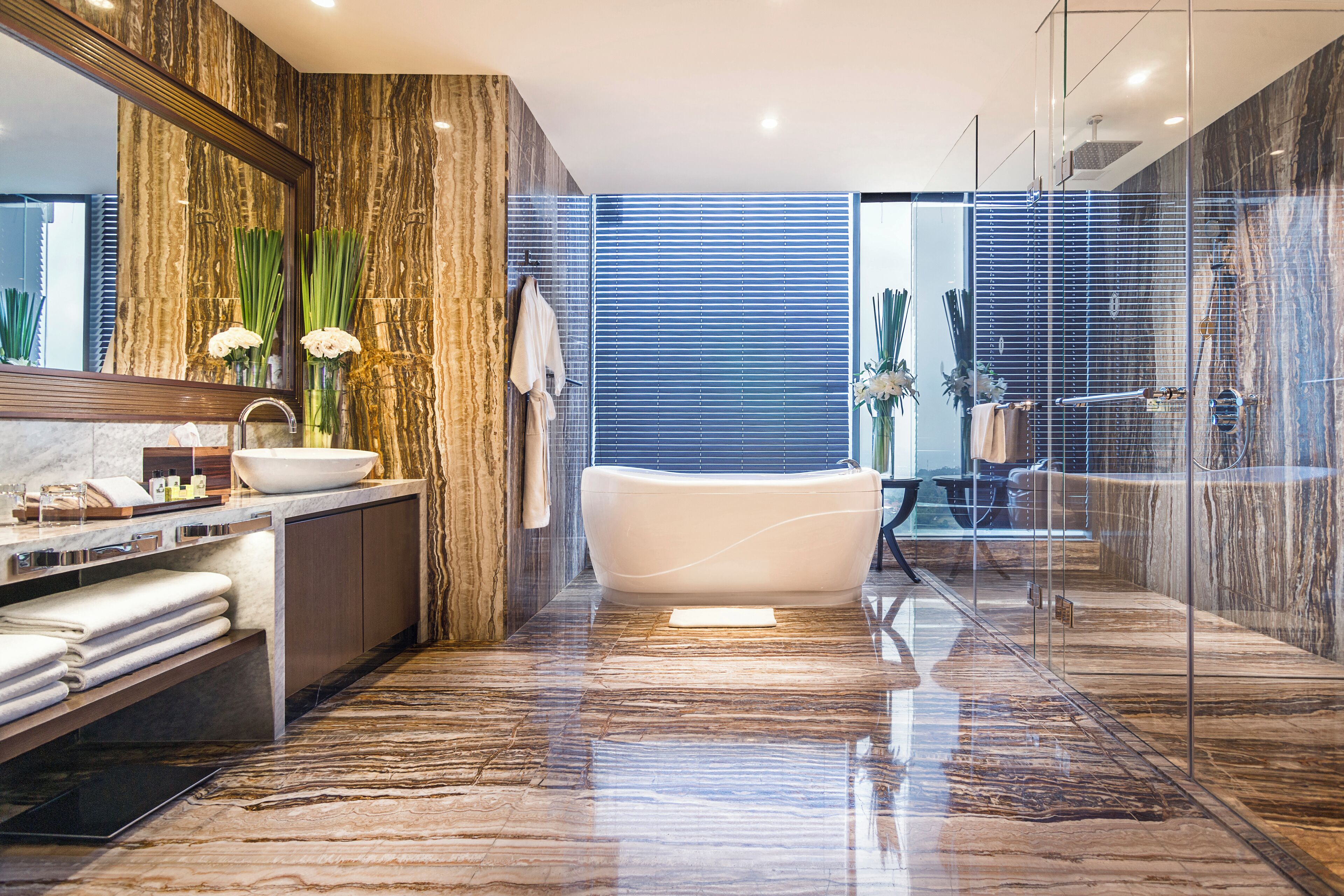 Free toiletries, hair dryer, slippers, bidet