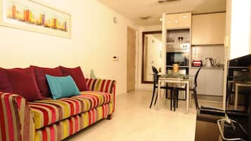 Apartment, 1 Bedroom | Living room | LED TV