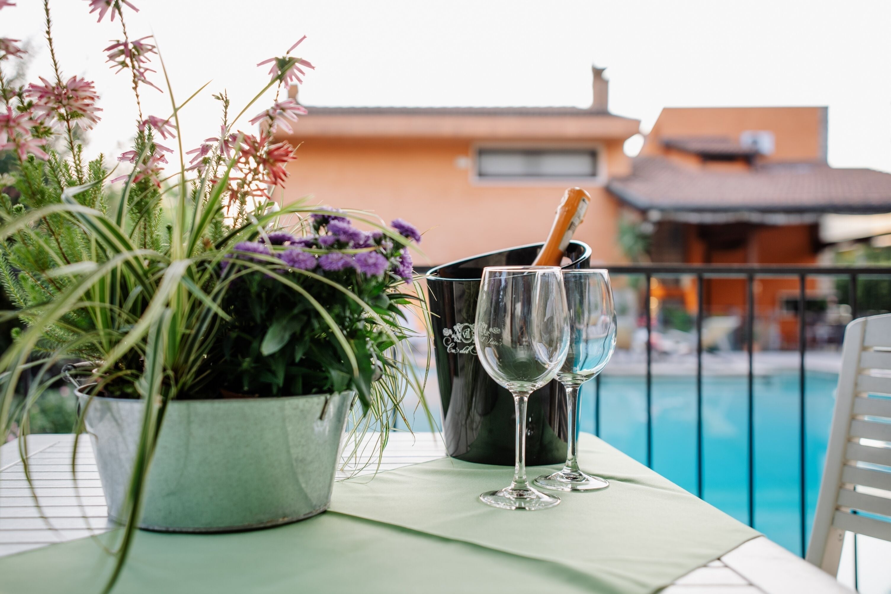 Comfort-Doppelzimmer, 1 Schlafzimmer, Poolblick | Terrasse/Patio