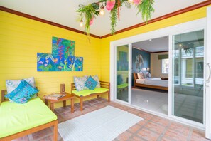 Apartment, 2 Bedrooms | Living area | 32-inch LED TV with cable channels, TV