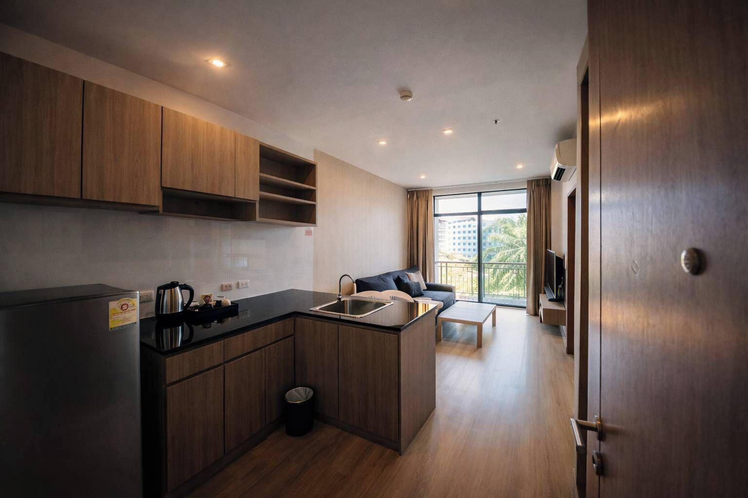 1 dormitori, caixa forta a l'habitació i cortines opaques 