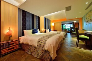 Donsdekens, een gratis minibar, een kluis op de kamer