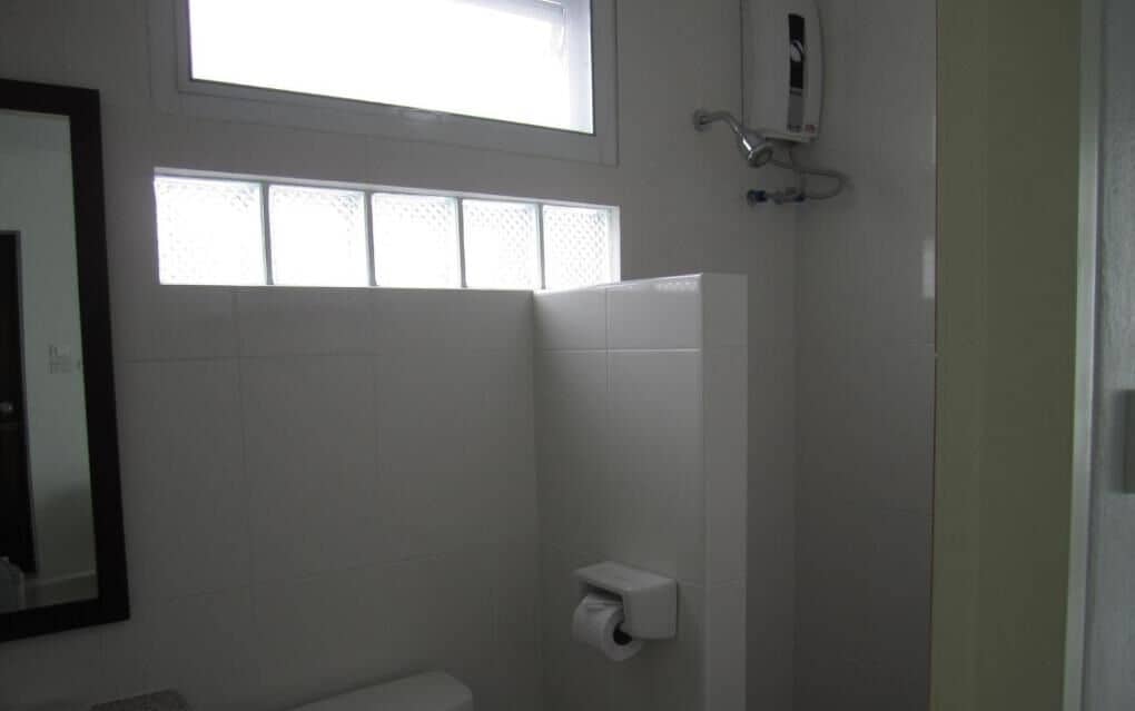 shower, rainfall showerhead, towels