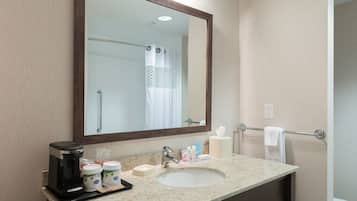 Free toiletries, hair dryer, towels