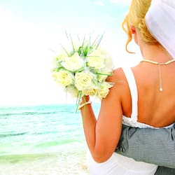 Outdoor wedding area