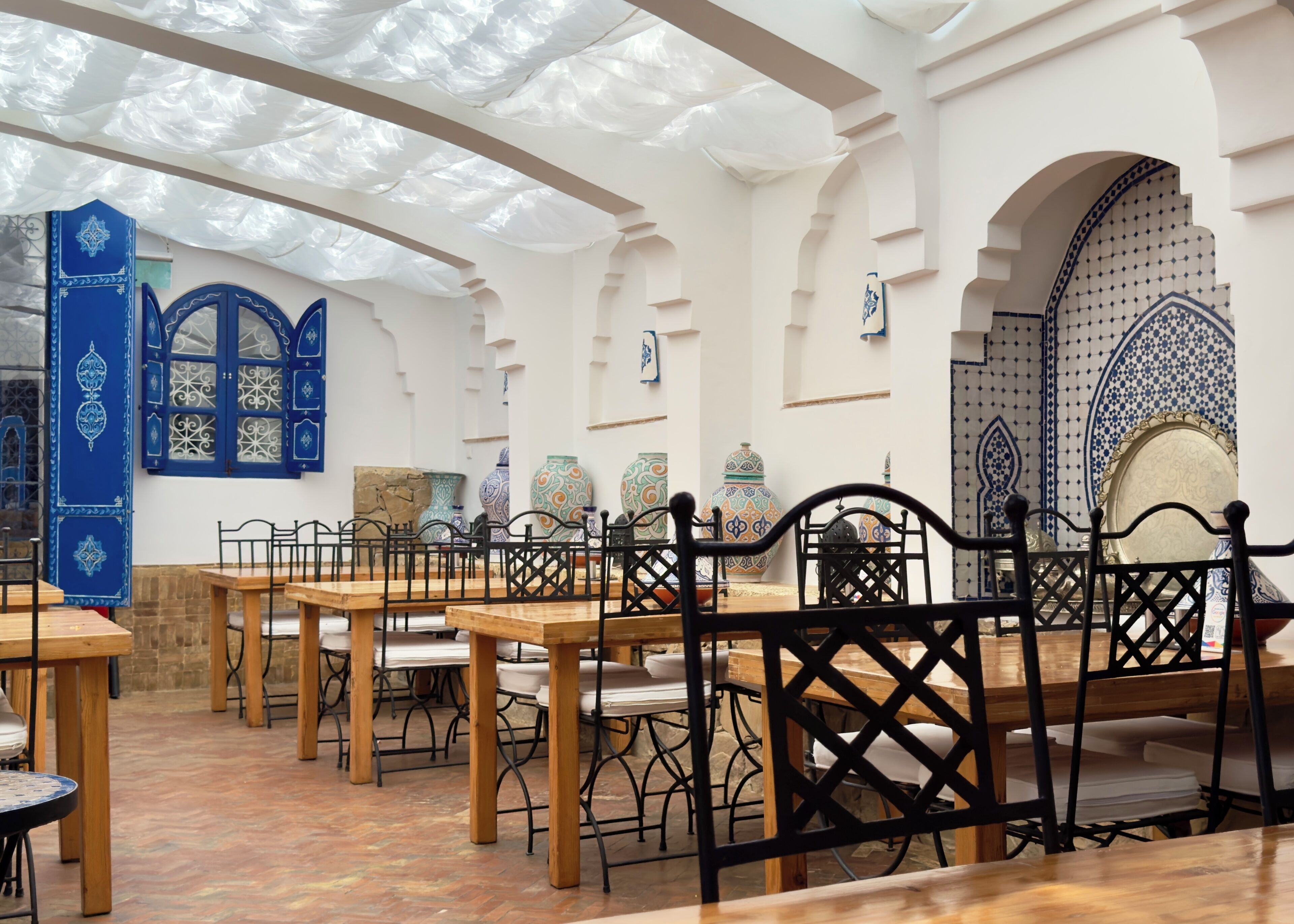 Breakfast, lunch, dinner served; Moroccan cuisine 