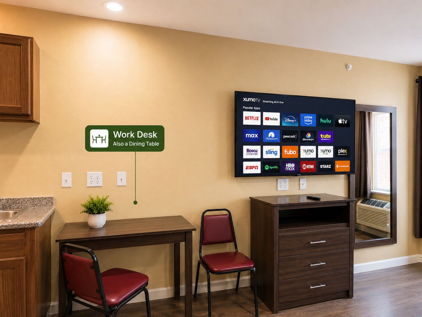 Deluxe Double Room, 2 Queen Beds, Non Smoking, Kitchenette | Premium bedding, Tempur-Pedic beds, desk, laptop workspace
