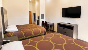 Economy Double Room, 2 Queen Beds, Non Smoking, Refrigerator & Microwave | Premium bedding, Tempur-Pedic beds, desk, laptop workspace