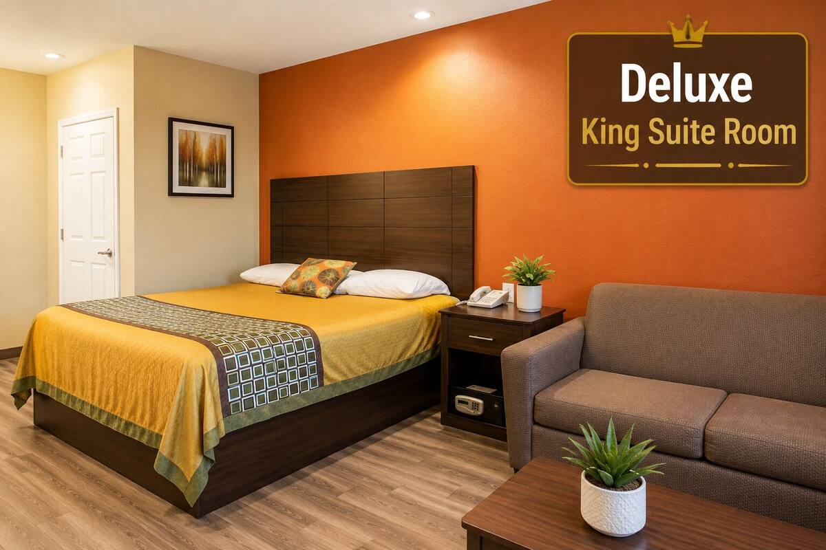 Premium bedding, Tempur-Pedic beds, desk, laptop workspace
