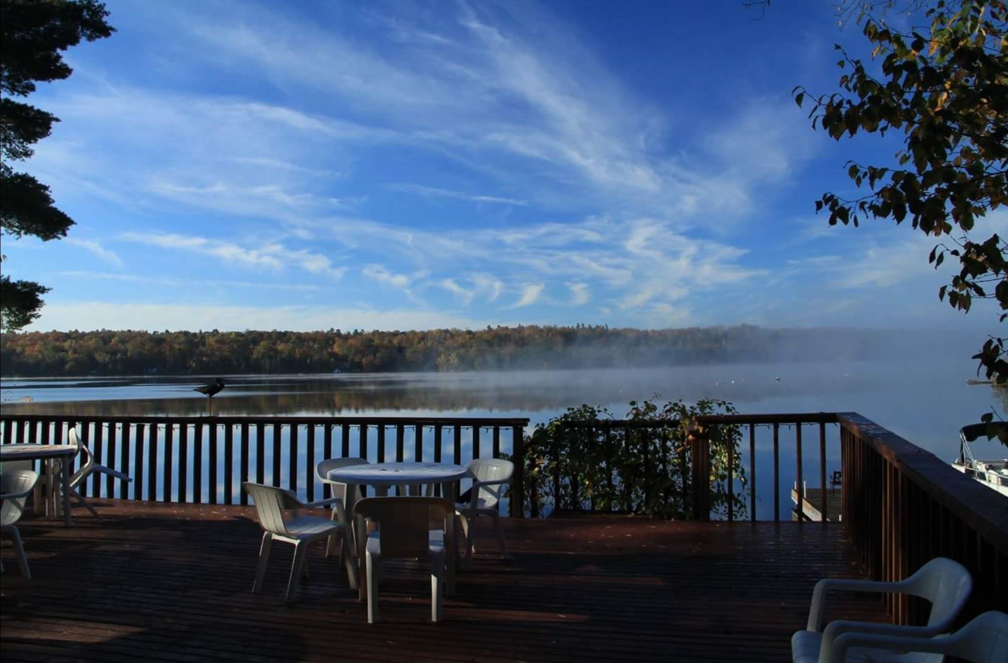 Outdoor banquet area