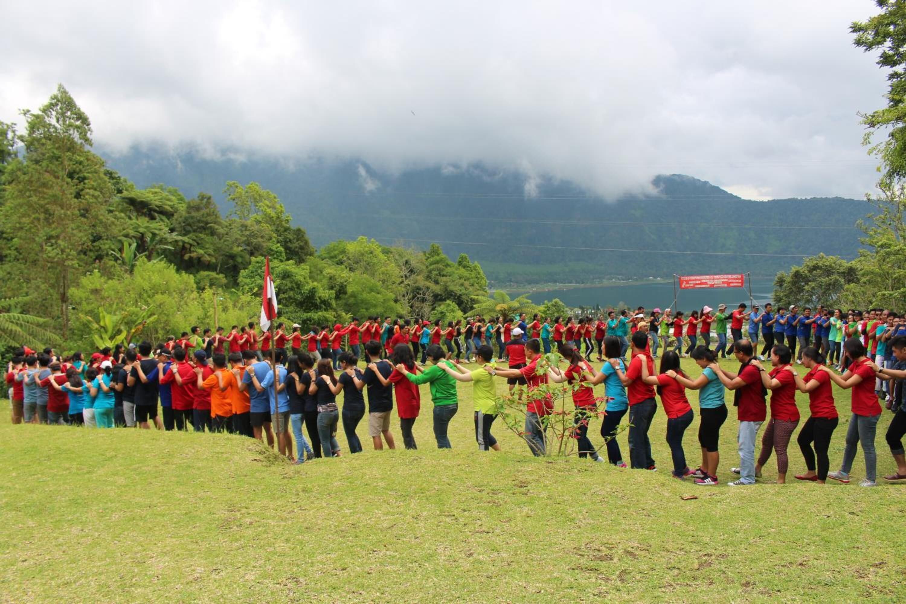 outdoor banquet area