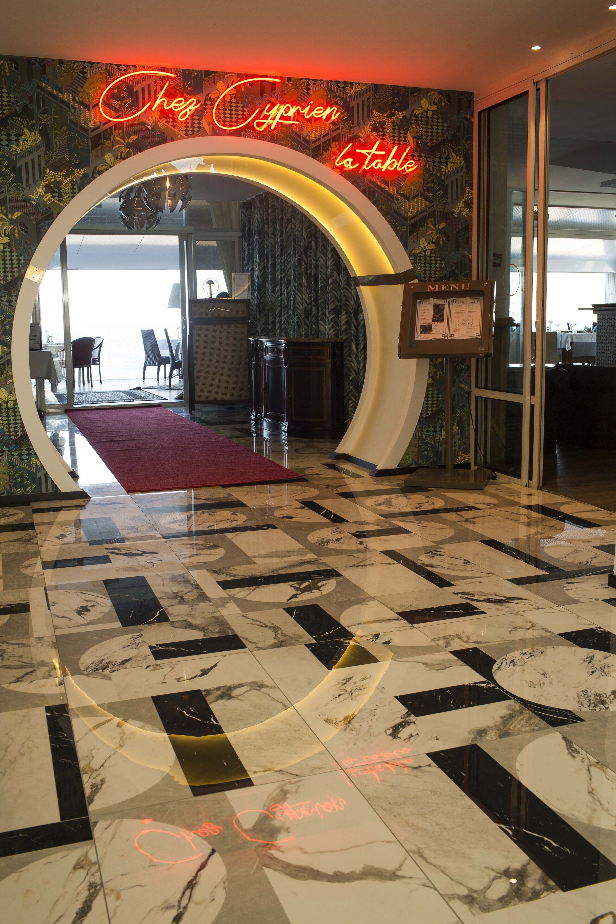 dinner served, french cuisine, sea views