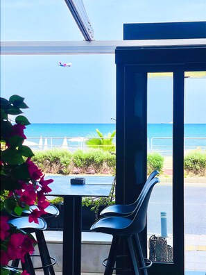 Breakfast, lunch, dinner served; international cuisine, beach views