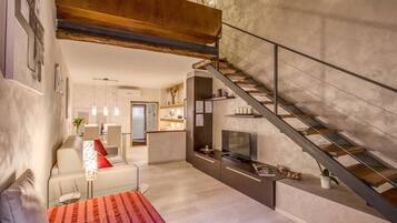 Apartment, 1 Bedroom, Terrace | Living area | Flat-screen TV