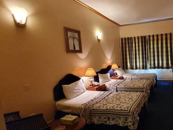 In-room safe, desk, soundproofing, rollaway beds