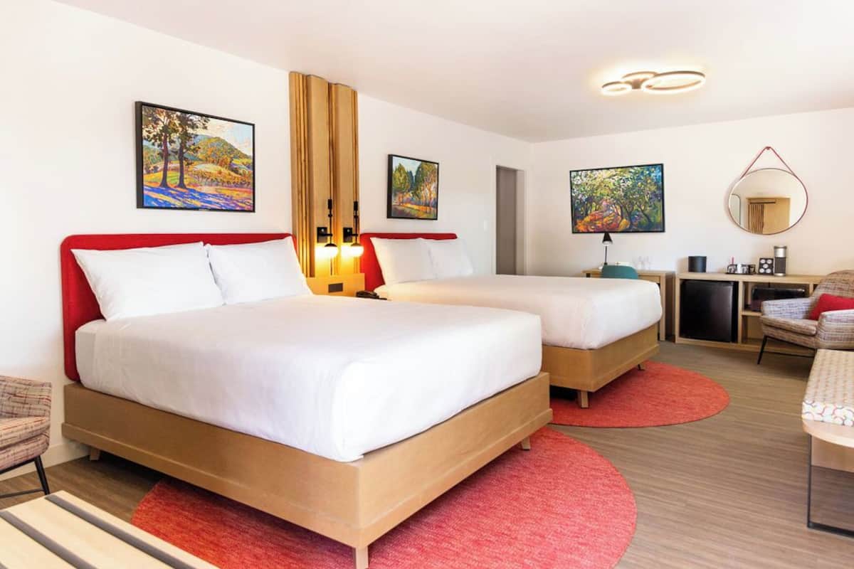 Classic Room, 2 Queen Beds, Poolside | Hypo-allergenic bedding available, soundproofing, iron/ironing board