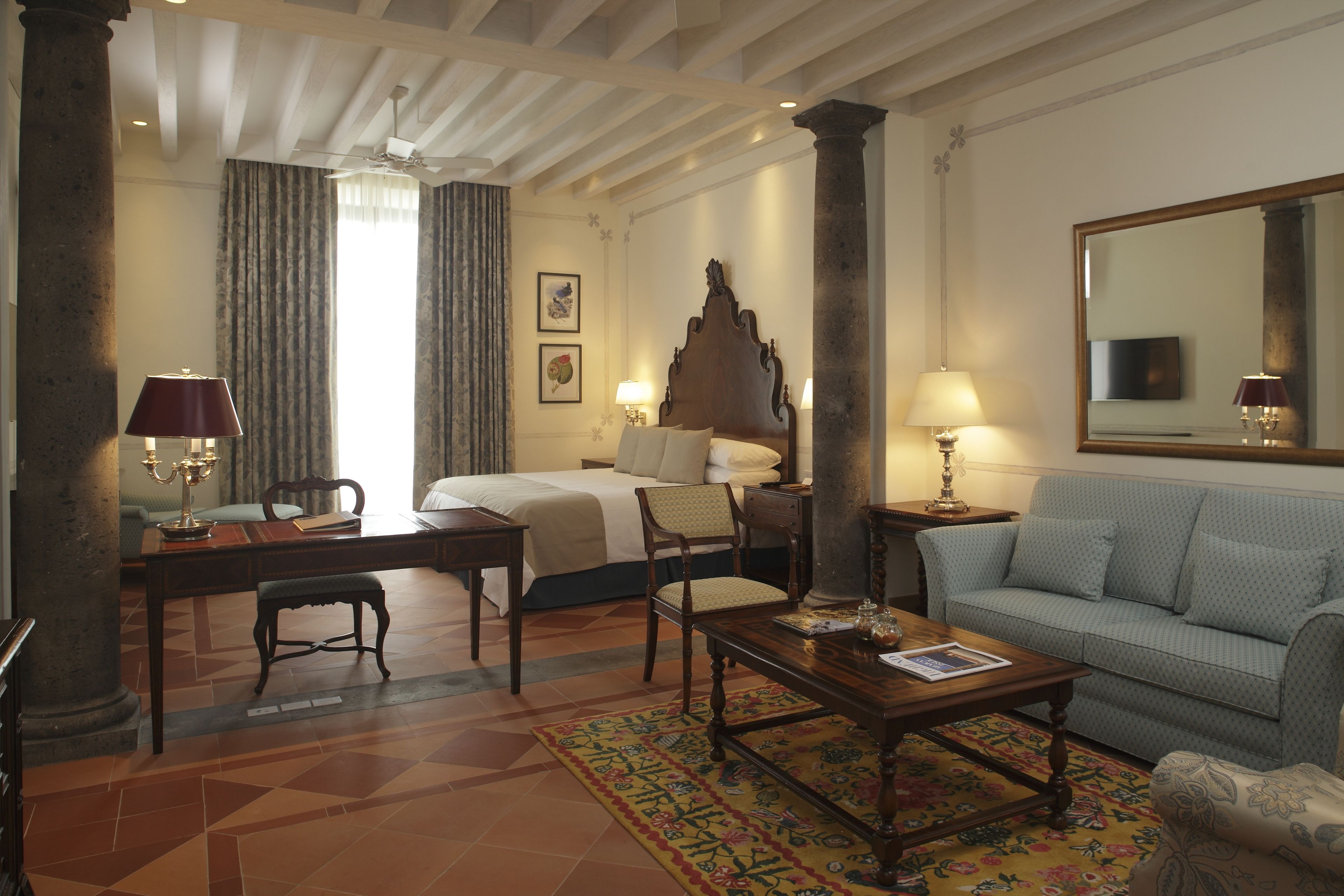 master suite | premium bedding, in-room safe, desk, laptop workspace