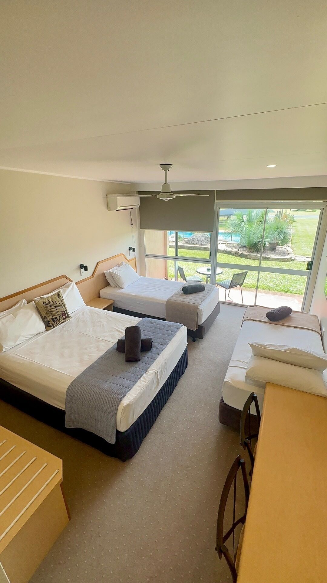 Family Room | Premium bedding, Select Comfort beds, individually furnished, desk