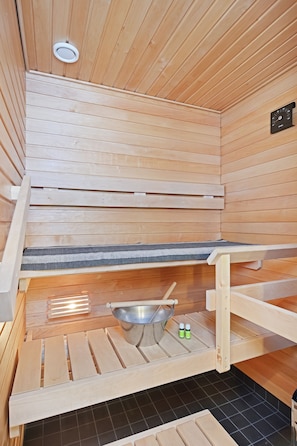 Apartment, 1 Bedroom, Sauna | Bathroom | Shower, hair dryer, towels