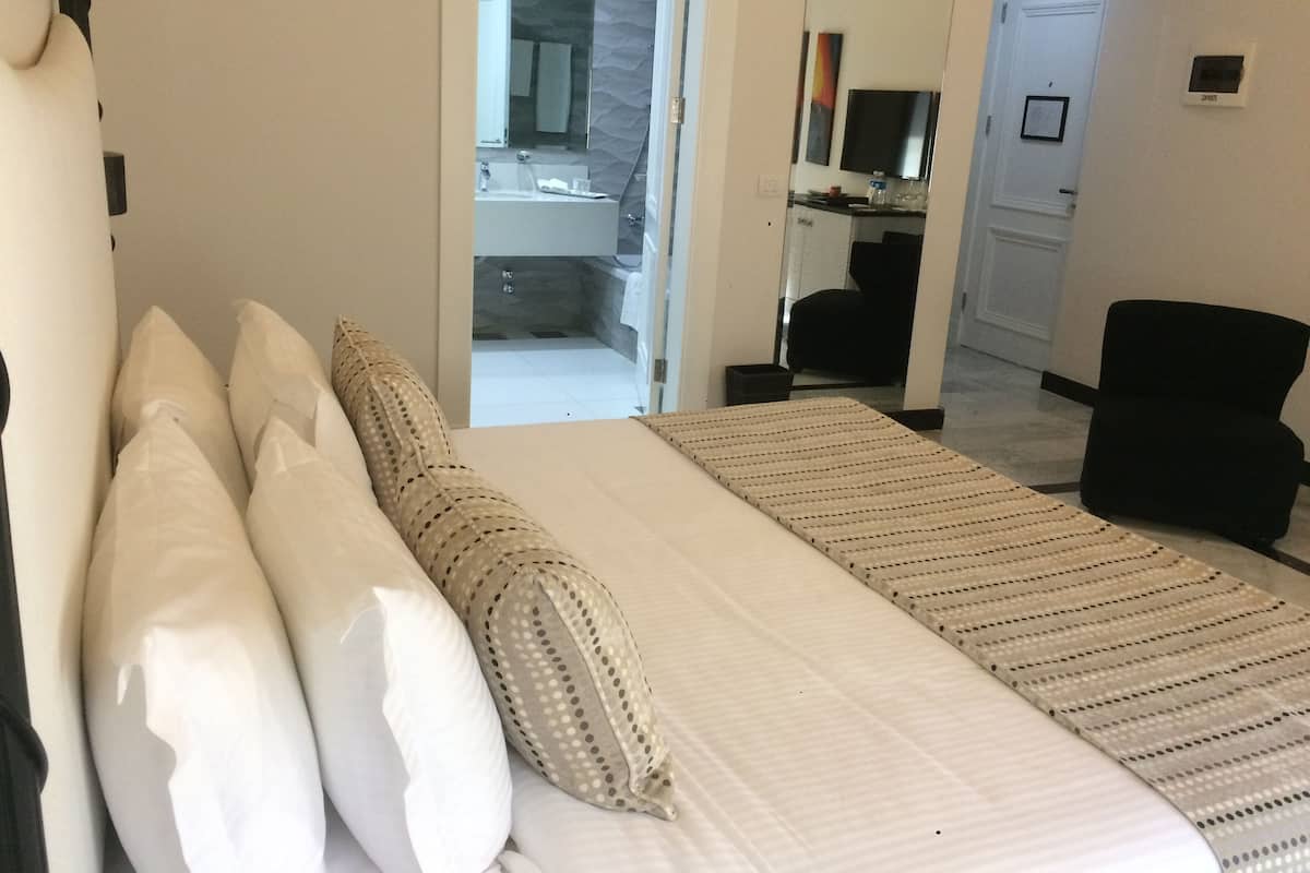 Minibar, caja de seguridad en la habitación y escritorio